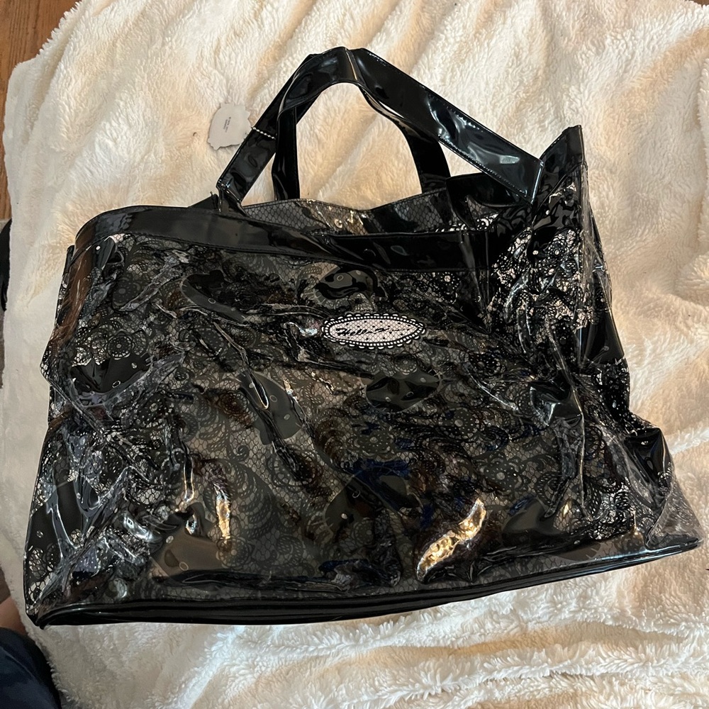 2011 Hello Kitty Black Patterned Tote Bag